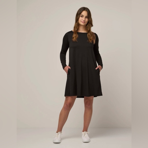 Wool& Dresses & Skirts - Wool& wool and rowena swing dress merino wool black size XL